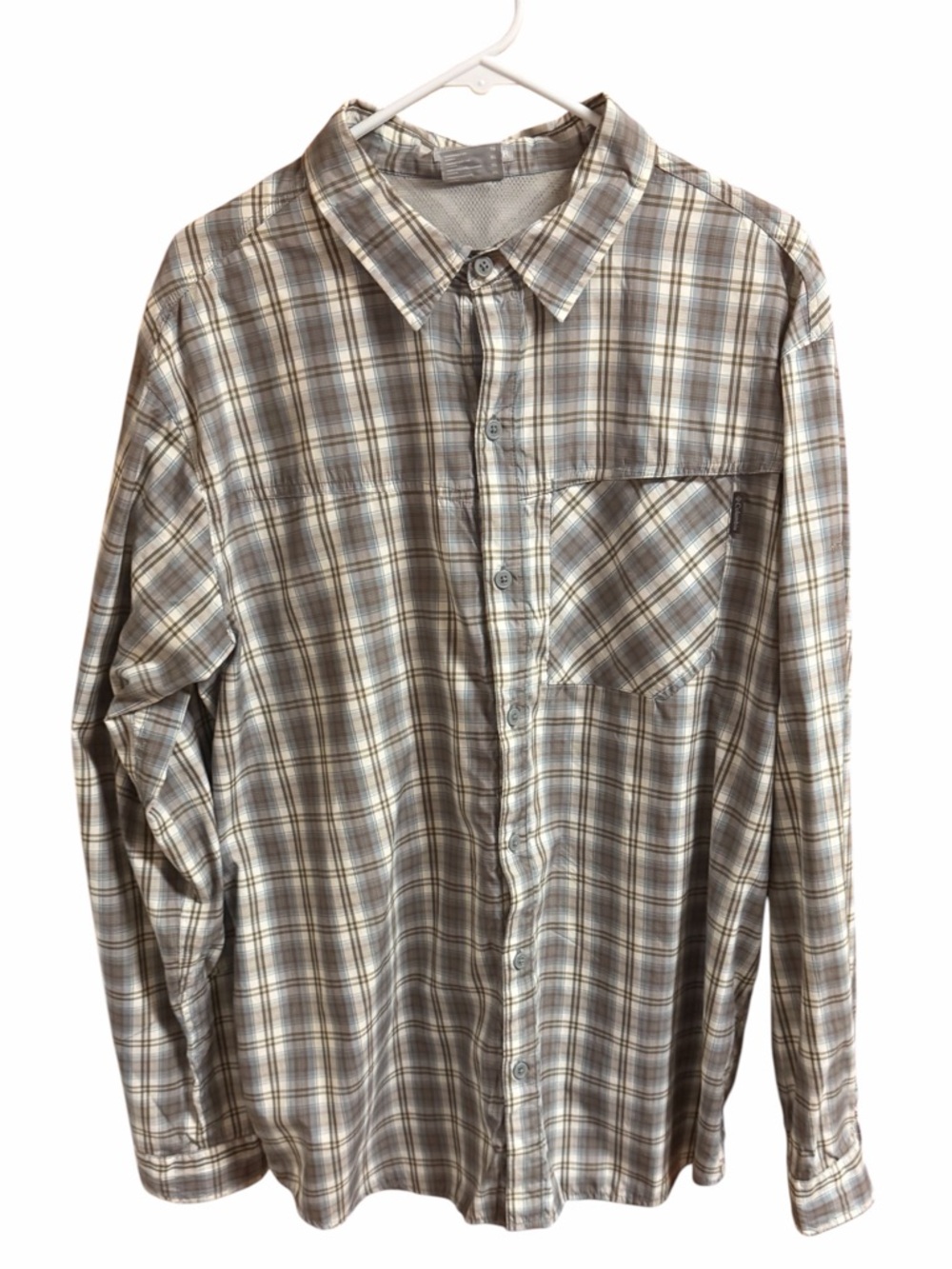 Columbia Insect Blocker Shirt Mens XL Plaid Long Sleeve Outdoor Hiking Bug Repel